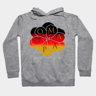 Oma und Opa Deutsche flagge Blume - Oma and Opa German flag flower Hoodie